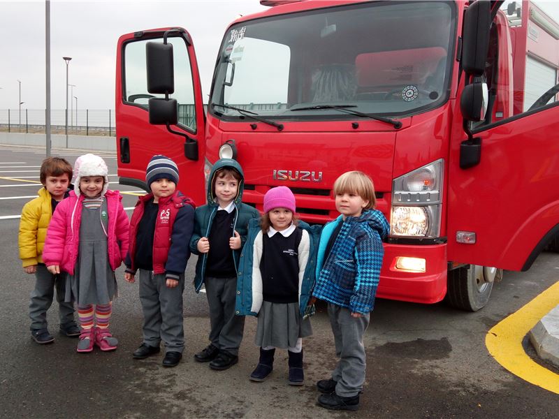  Our KG 1 students getting to know a fire engine
